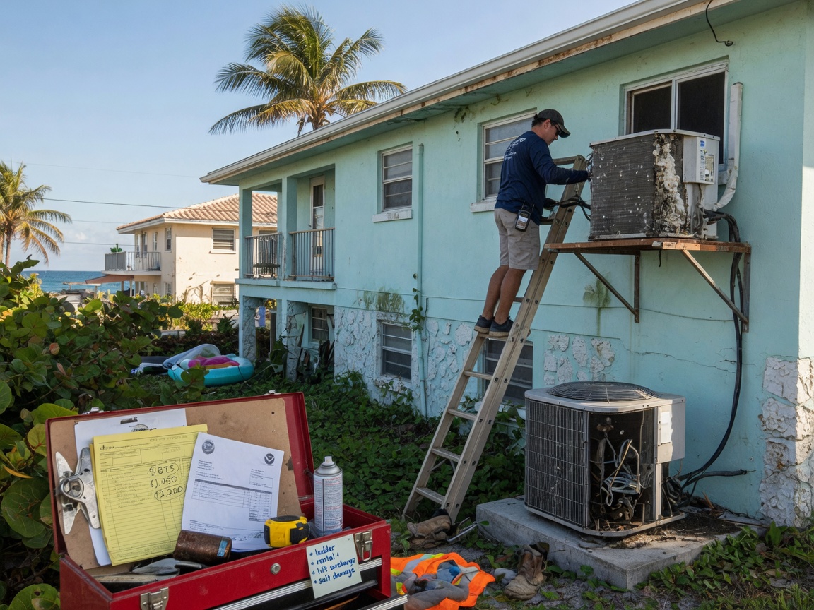 Cost Factors for Air Conditioner Repair on Two-Story Coastal Homes